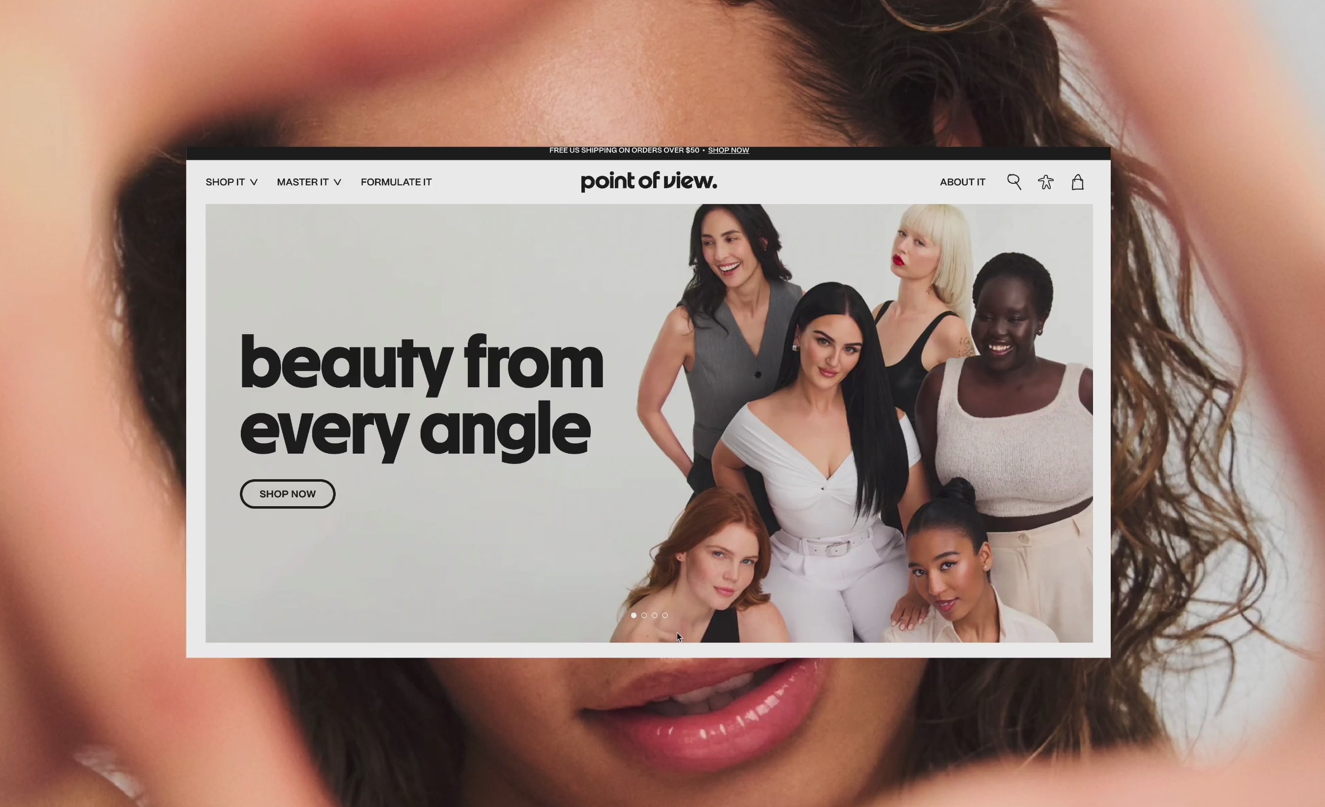 Point of View beauty website from the Sharma Brands portfolio